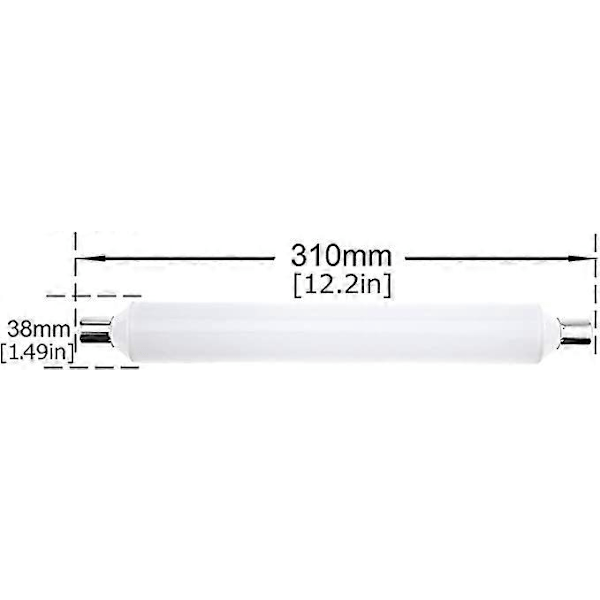LED-lysrör S19 Sockel 65W Varmvitt Ekvivalent Glödlampa 7W Diameter 300mm 3000K Varmvitt LED-strålkastarlampa (220-240V) [Klass