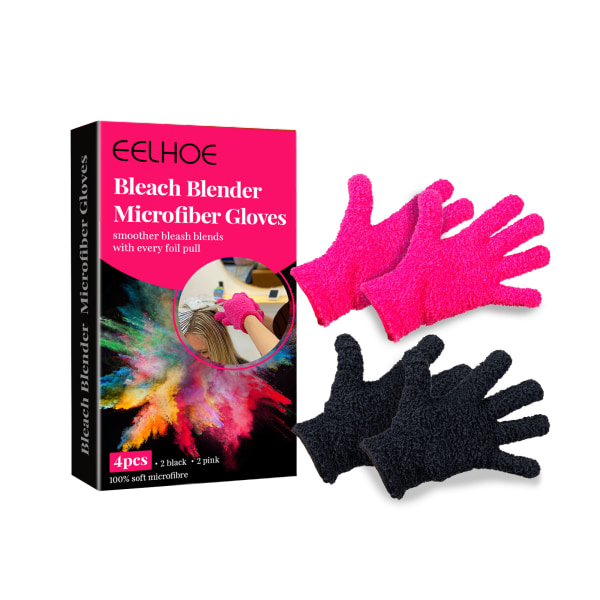 Uudelleenkäytettävät hiusvärikäsineet salonkiin, mikrokuituinen pesukinnas 4pcs Set