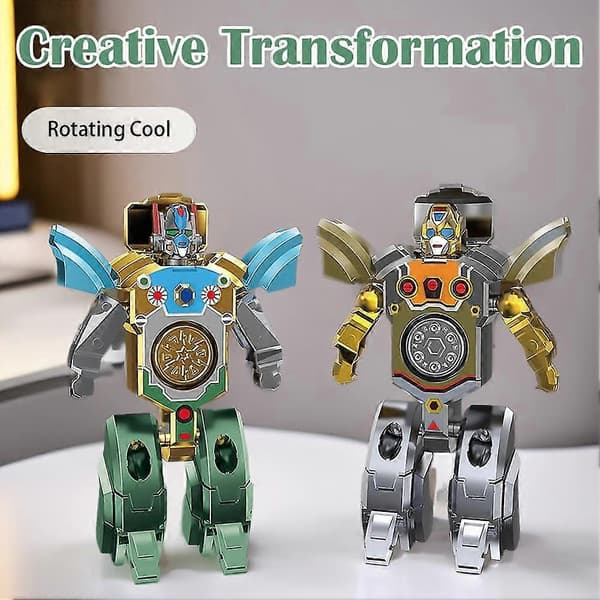 Transformerbare Fidget Spinners Legetøj Robot Spinners til Stresslindring Golden