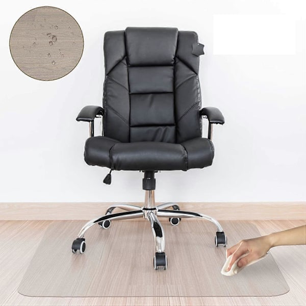 Transparent Stolmatte Kontorstol Gulvbeskytter 80x120cm Hardt Gulv Klar Stolmatte Anti-Ripe Sklisikker (80x120cm)