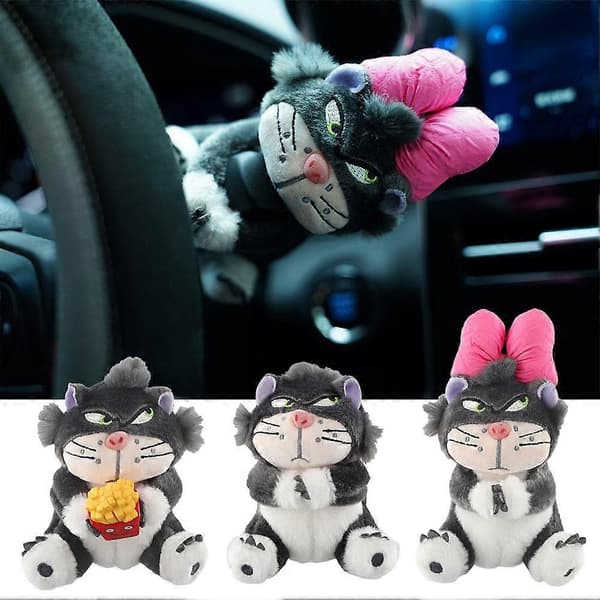Lucifer Car Decor Plush Doll Holding Pose Ornament Gift Accessories A