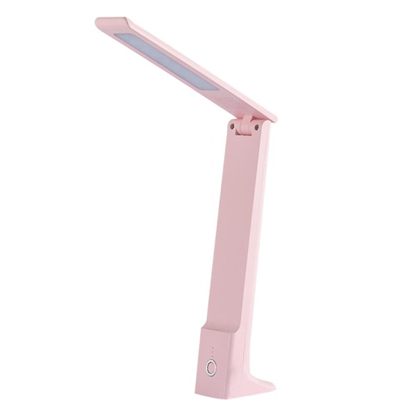 Led-pöytälamppu - Ladattava pöytälamppu sängyn vieressä, työ- ja työvalotilat - Kannettava pöytälamppu - vaaleanpunainen