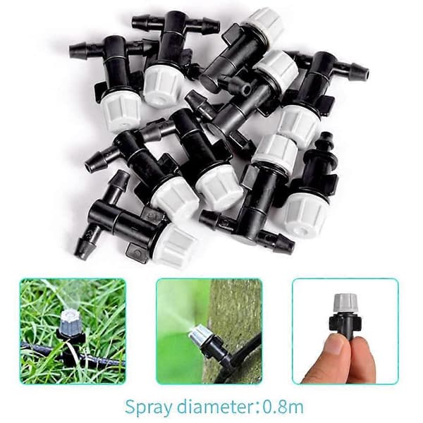 DIY Trädgård Uteplats Dimma Mini Flöde Droppbevattning Dimkylningssystem med Dimmunstycke Spridare