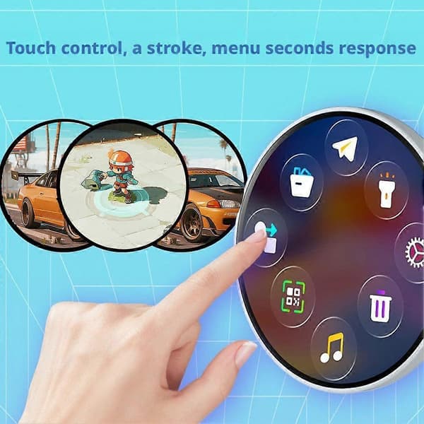 Smart High-Definition Display Elektronisk Badge White