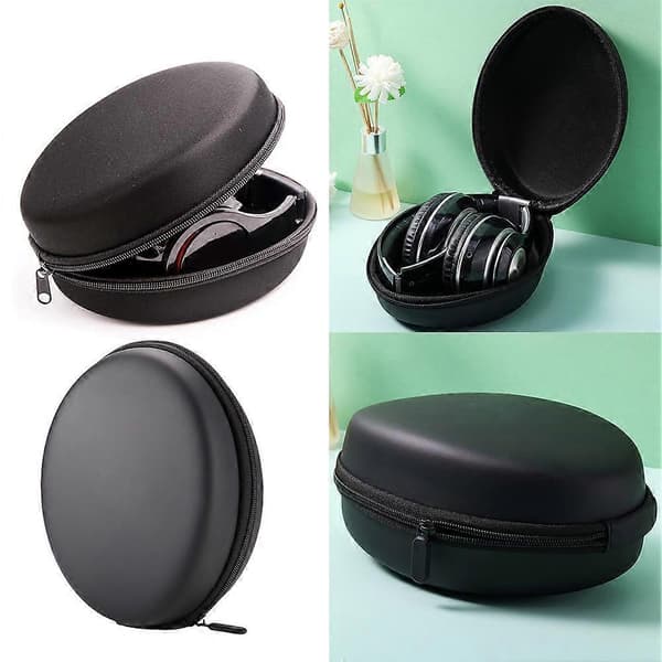 Rejse Hard Headphone Case Foldbare Hovedtelefoner Opbevaringspose Boks | SORT