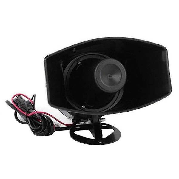 Universal Motorsykkel Bilalarm Lyd 7 Tone Horn 12V 100W Politi Sirene Horn Høyttaler (Svart)
