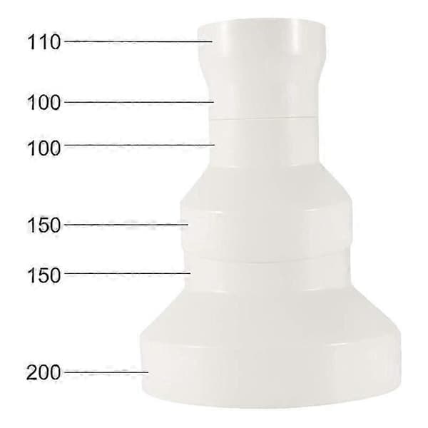 Ventilationsrör Reduceringsadapter Rör Luftkanaladapter Röranslutning För Inline Ventilationssystem (200mm Till 150mm)