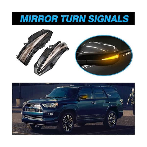 LED Sidespeil Baklys Dynamiske Sekvensielle Blinklys for 4Runner, Røkt 2STK