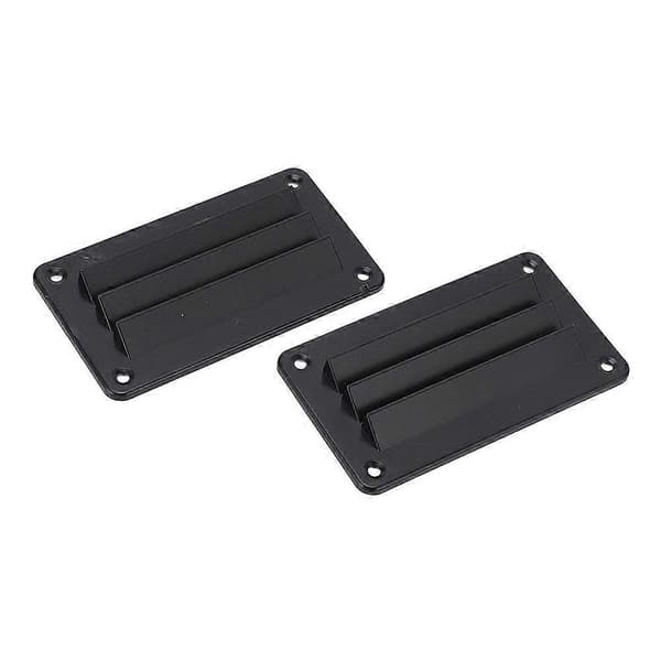 RV Luftventilationsgitter ABS Material Badeværelse Køkken Kontor Ventilationsrist 2pcs black
