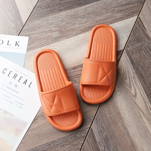 Sommar Dam Enfärgad Mjuk Sula Badrumstofflor Inomhus Halkfria Hemmaskor 038 Orange 36-37
