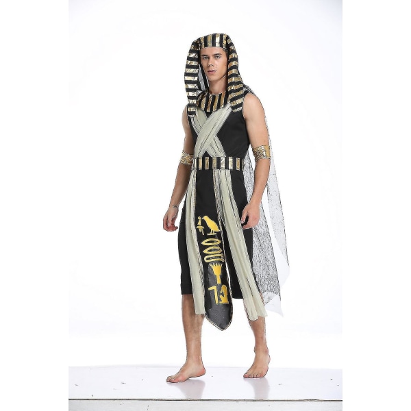 Muinaisen Egyptin faarao kuningas keisarinna Kleopatra kuningatar Cosplay miehille naisille Halloween karnevaalijuhlien asut Men XL