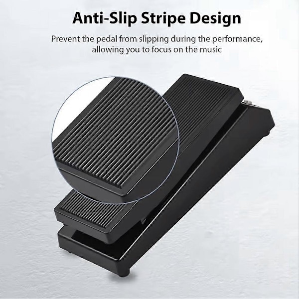 Professionell Gitarr Volympedal Volym/Klassisk Wah-ljud Mono/Dual Channel 6.35mm Ingång/Utgång Gitarr