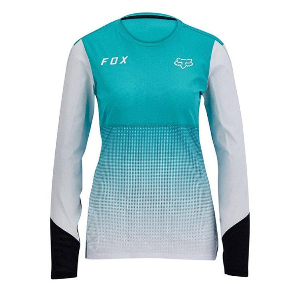 Sommar dam FOX långärmad utomhus sport andningsbar långärmad T-shirt XL