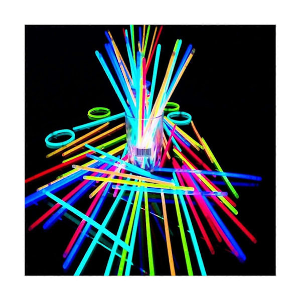 100 STK Fluorescerende Lys Glow Sticks Armbånd Halskæder til Bryllupsfest Glow Sticks Lyse Farver