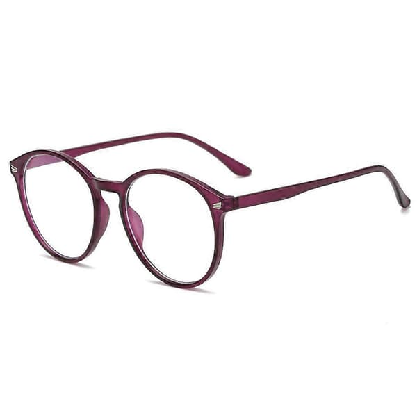 Vintage runde databriller Unisex blålysblokkerende briller Purple