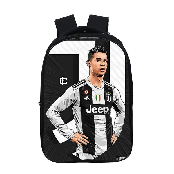 Fotboll Crowe Runt Ronaldo Mönstrad Axelväska Skolväska Hög Kvalitet Style 2
