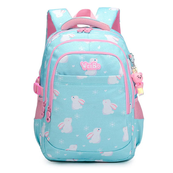 Söta skolryggsäckar för barn Kawaii Barn Flickor Skolväskor Lättviktiga Grundskoleelever Skolväskor Handväskor och Pennfodral Set Sky Blue