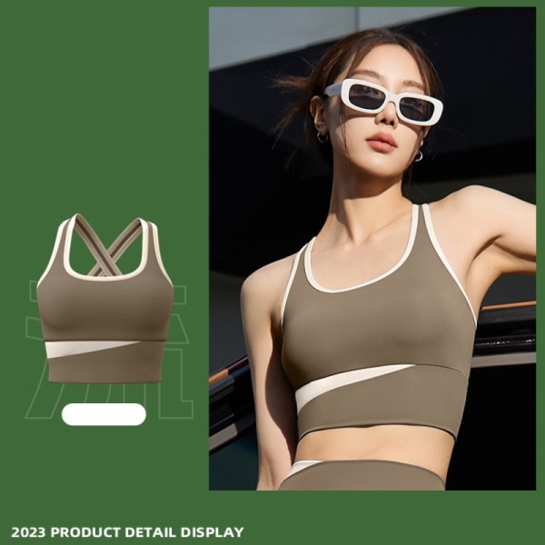 Fitness-setti Naisten Jooga Kaksiosainen Setti Naisten 1pc Bra - Cocoa S