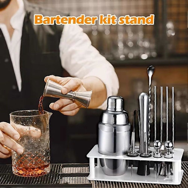 Beauty- Cocktail Shaker Set Ställ, Bartender Kit Förvaringshållare, Cocktail Bartending Set Ställ för C