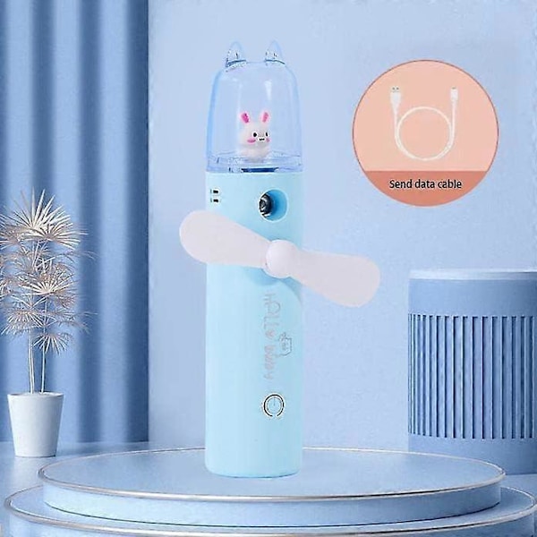 Kannettava Suihkutuuletin Mini Kädessä Pidettävä Tuuletin Ladattavalla Akulla Ja 3 Säädettävällä Nopeudella USB Henkilökohtainen Vesituuletin Henkilökohtainen Matkatuuletin Mini Tuuletin