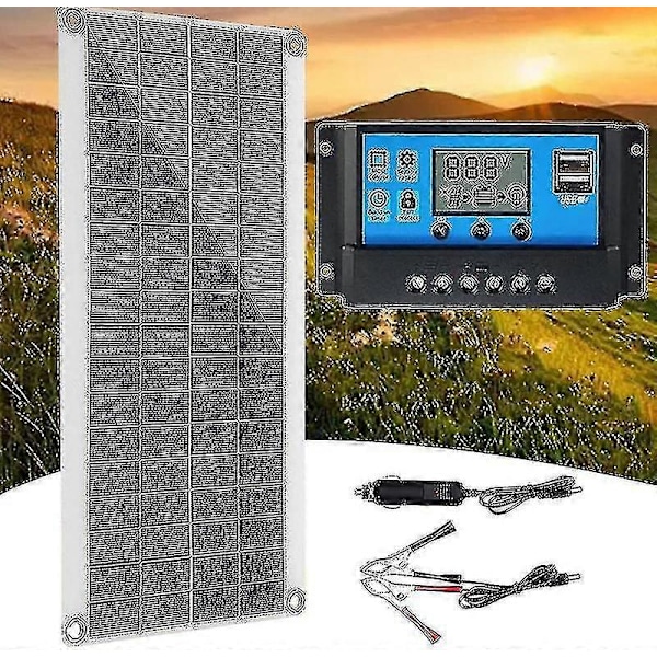 300w 12v Solpanel, Solpanel Kit, Batteriladdare Kit Med 60a Solcellsladdningsregulator För Husbil, Yacht, Utomhus, Trädgård, Belysning[jl]-yuyu