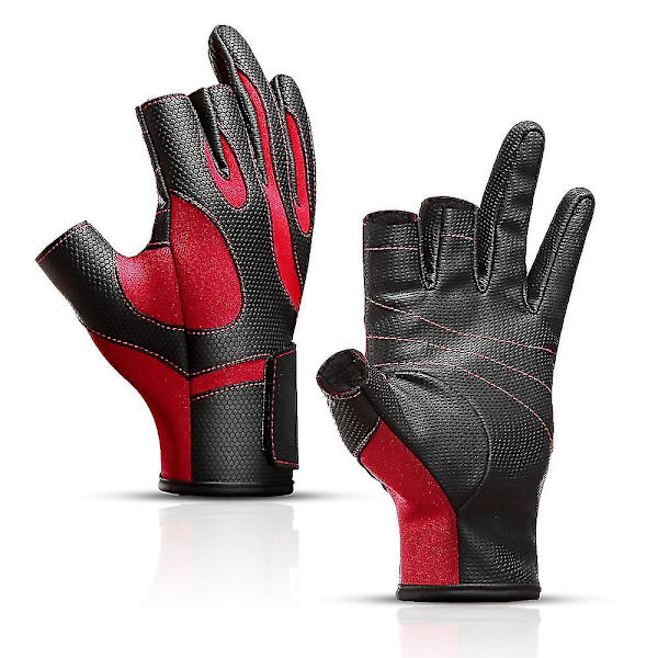 Fiskehandsker - Koldt Vintervejr Herre- og Damefiske S-xl Red S