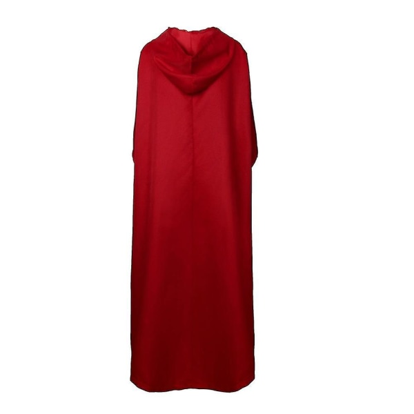 The Handmaid's Tale Kappe Handmaid Offred Kvinder Cosplay Mørkerød Kappe Halloween Kostume Festrekvisitter M