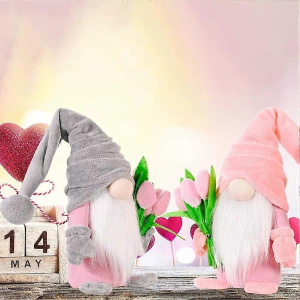 Morsdag-nissepynt med tulipanbukett, gave til hjemmet 2st