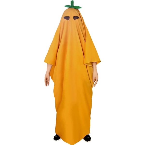 Rolig Pumpadräkt Cape, Pumpahuvud Cosplay Kostym, Pumpa Vuxen Barn Kostym Cape För Halloween Karnevalsfest l