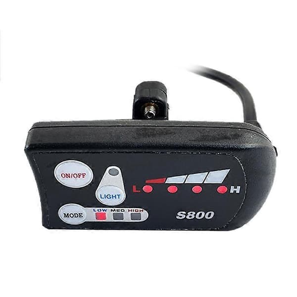 Elektrisk Sykkel 36V48V S800 LED LCD Måler Kontrollpanel Display for Ebike Controller 5 Pins Vanntett