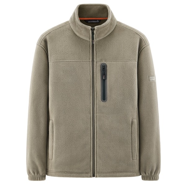 Herre Efterår Vinter Militær Taktisk Sport Varm Fleece Hætte Outdoor Adventure Vandring Bjergbestigning Turisme Jakke Frakker Khaki M 160CM 50-60Kg