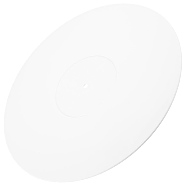 Akryl Slipmat for Platespillere - 2,5 mm Tykk Gir Strammere Bass - 12-tommers Platematte (hvit)