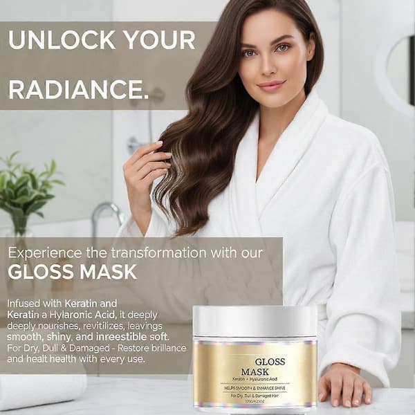 Bonde Gloss Hårmask - Keratin & Hyaluronsyra - 120g