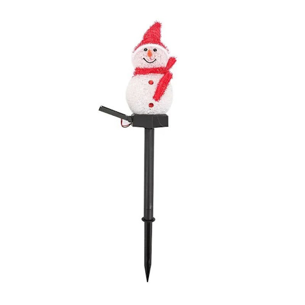 Vattentät Solcell Snögubbe Lampa Utomhus Snögubbe LED Trädgårdslampor Jul Gräsmatta Snögubbe Landskapsljus Markplugg Lampor red