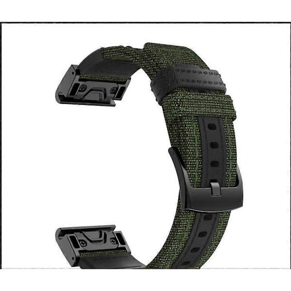 Passer til Fenix 5 Quick Release nylonrem Fenix 7 Easy Quick Release rem, grønn