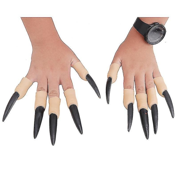 Halloween-pukeutumistarvikkeet Tarvikkeet Zombie Nails Fake Finger Setit Vampire Wer red