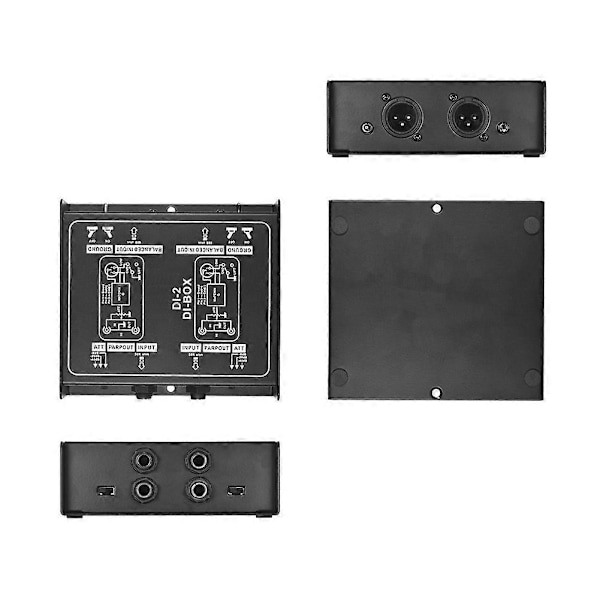 DI-2 Audio Isolator Passiv Audio DI Boks Audio Støjreduktion Guitar Isolator Modstand Anti-Støj