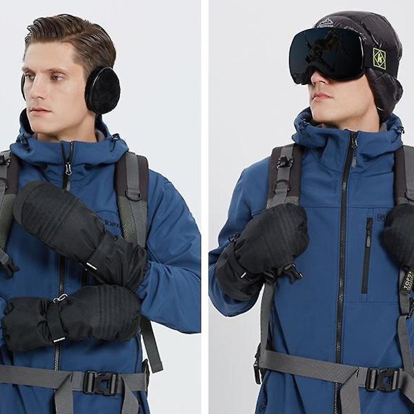 Miesten ja naisten hiihtohanskat Talvi lumihanskat Kosketusnäyttöhanskat Vedenpitävät S-2xl 2XL