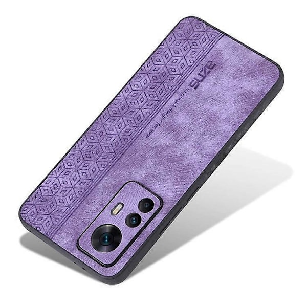 AZNS Kompatibel med Xiaomi 12T 5G / Redmi K50 Ultra 5G Anti-ripe Mobiltelefon Deksel Skall Imprimert Mønster PU Lær+TPU Telefon Purple