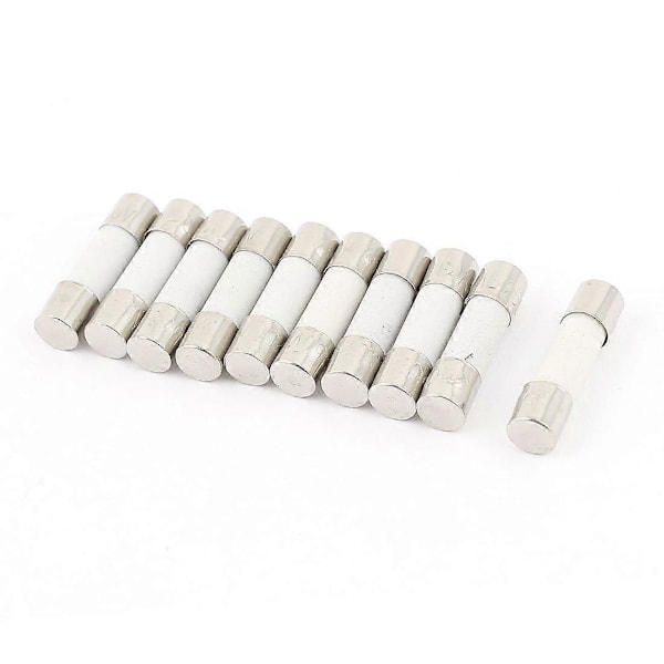 Trög 250 V 5 A T5 A keramiskt rör, 10 st 5 x 20 mm säkring