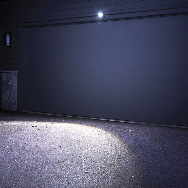 Ulkovalaisin liiketunnistimella | 1000 Lumenin LED-ulkovalaistus | Paristokäyttöinen langaton valaistus | 360 asteen kierto ja kallistus