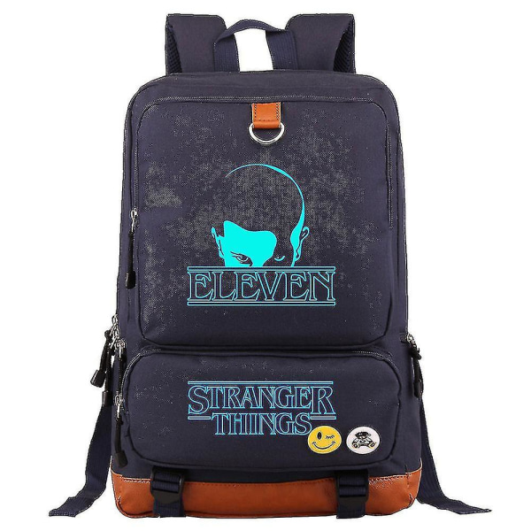 Stranger Things -aiheinen valoisa reppu nuorille, ala- ja yläkoululaisille, miesten ja naisten vapaa-ajan reppu, matkareppu, lasten koululaukku color-3