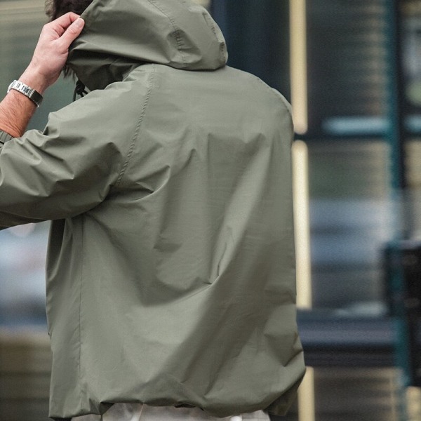 Militär hoodie vår sommar herrjacka vindtät grön pullover Military Green XXL