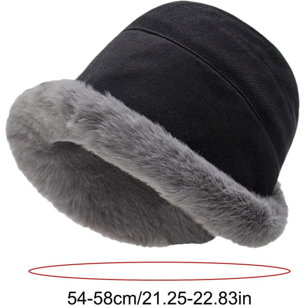 Dam Vinter Bucket Hat Varm vindtät ullpälsmössa