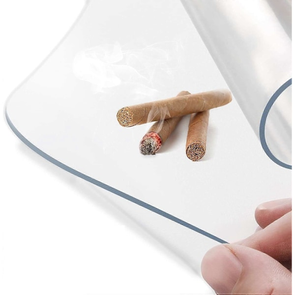 Transparent Stolmatte Kontorstol Gulvbeskytter 80x120cm Hardt Gulv Klar Stolmatte Anti-Ripe Sklisikker (80x120cm)