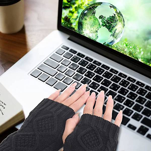 Naisten sormettomat käsineet, naisten käsivarsien lämmittimet, muodikkaat lämpimät pehmeät ja mukavat