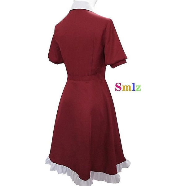 Alice Cosplay Anime Bungo Stray Dogs Kostym Röd Klänning Peruk Kvinnor Flickor Jul Röd Klädset set M