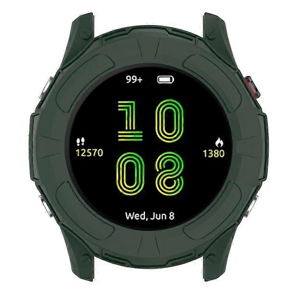 Kompatibel För Garmin Forerunner 255 Mjukt TPU Klockskydd Utskuren Design Anti-Repor Skyddande Ram Green