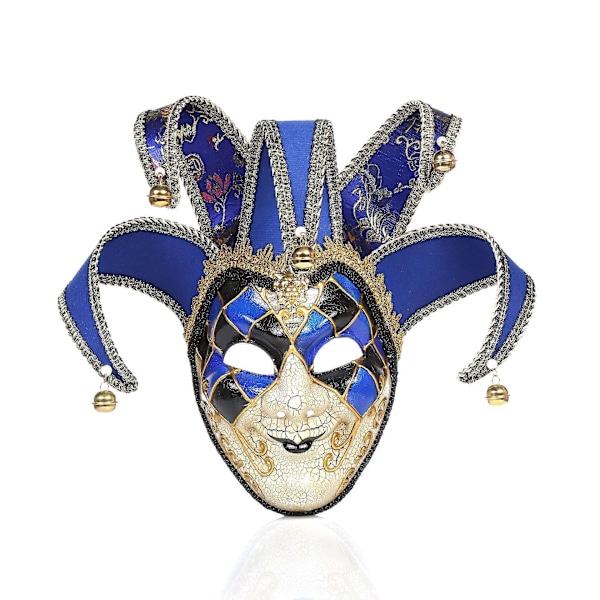 Halloween Fest Karnevalsmaske, Italien Venedig Maskerade Jule Cosplay Maske blå