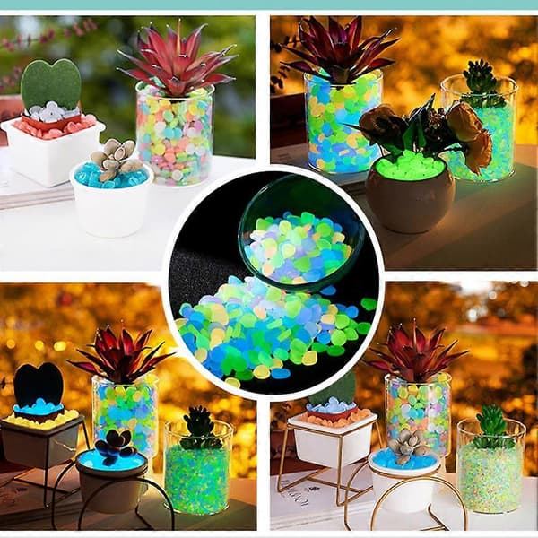 50 stk. selvlysende hagekiesel for hageterrasse k Tan hagefisk  U:K white B